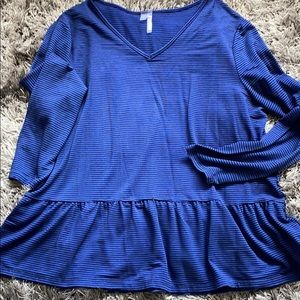 Silverwear striped top blue black